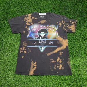 Jimi-Hendrix Shirt Womens Medium 19x25 Bleached